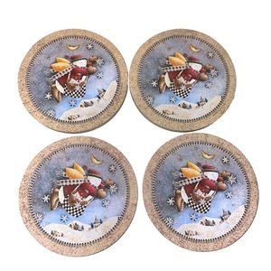 🎄Thirsty Stone SandStone Debbie Mum SnowMan Snowflake Coasters